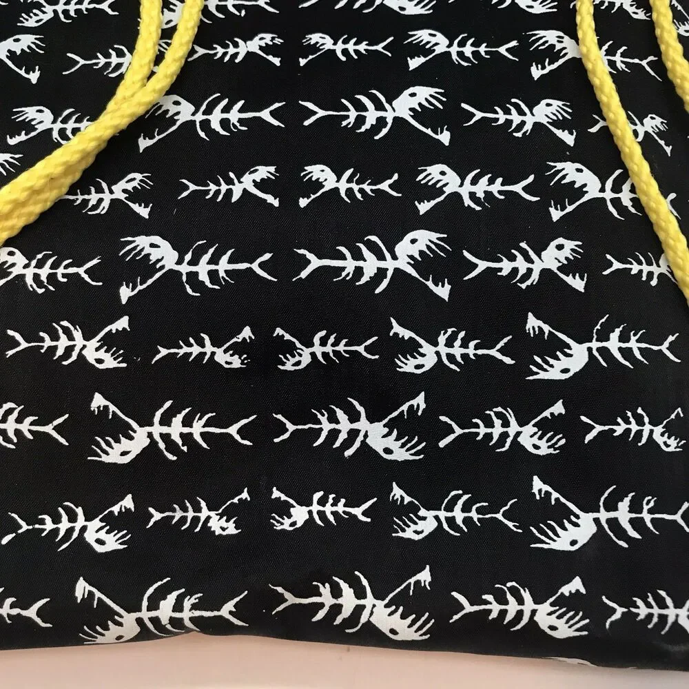 NEW Disney Nightmare Before Christmas Jack Pull String Bag Zip Pocket Backpack
